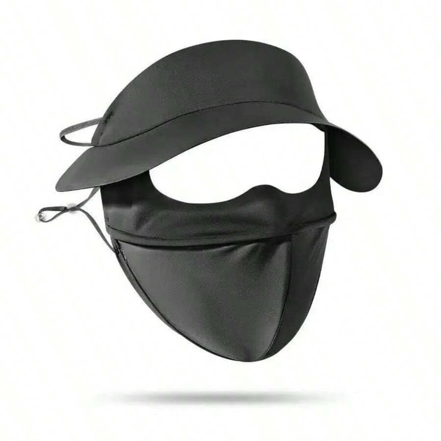 1件装新款比基尼防晒面罩，女士夏季全脸防紫外线面罩，户外冰丝遮阳帽，男女通用面罩 - 彩色 - 查看 1