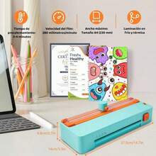 Plastificadora A4 Térmica Portátil: Plastifica y Parchea Documentos, Ideal para Oficina, Escuela y Hogar, Compacta y Fácil de Usar - Ver 9