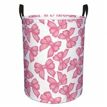 1PC Laundry Basket Bow / Palm Leaf / Puppy Paw / Whale Shark Foldable Laundry Basket With Handle Clothes Storage Box Suitable For Home Bedroom Bathroom College Dormitory - Multicolor - View 11