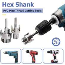 4-In-1 Pipe Wrench, 4-In-1 Pipe Threading Tool, Dual Function Pipe Threading Cutter Tool, Suitable For PVC/Plastic Pipe Internal And External Threading - Portable - View 2