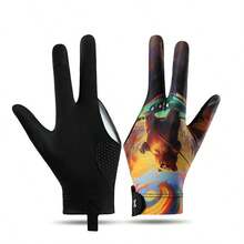 1pc Spring/Summer New Left Hand Billiard Glove, Three-Finger Snooker Glove, Left Hand Smooth Breathable Compression Touchscreen, Elastic, Non-Slip Palms, Unique Animal Design - Multicolor - View 15