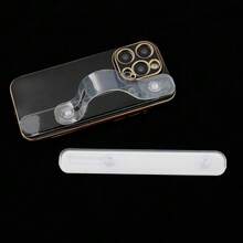 1pc Transparent Phone Wrist Strap Holder, Adhesive Phone Wrist Strap Stand Bracket - Multicolor - View 1