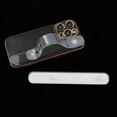 1个透明手机腕带支架，粘性手机腕带支架