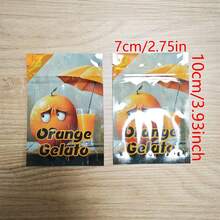 100 chiếc túi Mylar mini có khóa kéo, kích thước 2.76*3.54 inch, họa tiết trái cây mới, nhiều hương vị trái cây khác nhau, dùng để đựng kẹo dẻo 1g, túi rỗng có khóa kéo tự dán kín, chống mùi, túi nhựa đựng đồ. - Hoa quả - Xem 4
