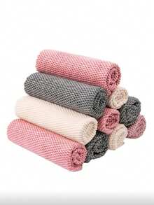 20pcs Multi-Purpose Kitchen Cleaning Cloths, Highly Absorbent Cleaning Rags, Car Washing Towels, Kitchen Cleaning Cloths, Dish Cloths - Multicolor - View 5