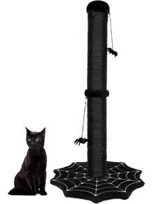 Gothic Cat Scratching Post With Spider Toys For Indoor Cats - Medium - View 1