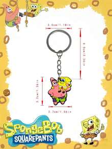 SpongeBob SquarePants 12 piezas Llavero de Bob Esponja, llaveros de personajes de dibujos animados, decoraciones de fiesta, encantos lindos de anime para bolsos, encantos de teléfono, llaveros, colgantes portátiles de moda, llaveros de estilo aleatorio, accesorios de nicho para bolsos, decoraciones de alta gama, accesorios de automóvil con tema de fiesta multifuncional, regalos de San Valentín/Año Nuevo para novia/parejas, adecuado para el Día del Maestro, aniversario, regalos de cumpleaños, decoraciones de bolsos de mujer, regalos para ella - Ver 4