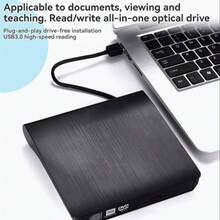 外置 USB 3.0 刻录机，金属拉丝外观，适用于笔记本电脑外置 CD/DVD 光驱 - 彩色 - 查看 3