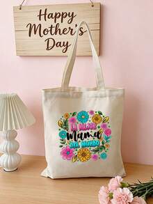 Happy Mothers Day Tote Bag, Mothers Day Tote Bag, Mothers Day Gift, Gift For Mom, Mom Tote Bag, Best Mom Tote Bag,Best Mom Gift,Shoulder Bag,Women's Printed Tote Bag, Canvas Shopping Bag, Women's Shoulder Bag, Gift For Mom , Beach Bag/Mom Gift Design,Mexican Mother's Day Png,Mother's Day Sublimation - Multicolor - View 4