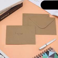 Bộ 60 phong bì giấy Kraft kèm thiệp trắng, thiệp gấp, thiệp trắng tự làm, thiệp chúc mừng, thiệp mời, thiệp sinh nhật, thiệp cảm ơn (Màu nâu) - Loại A - Xem 8