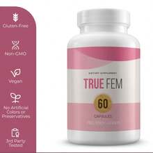 True Fem 13-In-1 Women's Botanical Capsules | Vegan Non-GMO Women's Daily Supplement | Plant-Based Blend | 60 Capsules (1 Bottle) - 1 瓶 - 查看 9