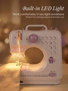 SOKANY Multifunctional Household Sewing Machine, Portable Electric Sewing Machine Professional Version, Convenient Mini Electric Overlock Sewing Machine For Travel Or Temporary Use, U-Shaped Groove Flexible Operation Display Panel Sewing Machine, Multiple Stitches Available, Built-In 12 Stitch Patterns - View 7