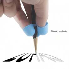 2/4/6pcs Silicone Pencil Grips, Suitable For Beginners Writing Practice, Durable Pencil Holder Tool - Multicolor - View 8