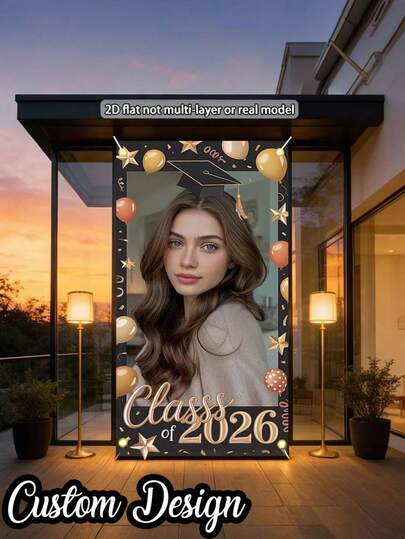 1 tấm banner tốt nghiệp cá nhân hóa, mẫu bảng chào mừng tiệc tốt nghiệp, áp phích treo tường chào mừng tiệc tốt nghiệp có ảnh, trang trí tốt nghiệp tùy chỉnh ảnh và chữ, bảng chào mừng tốt nghiệp, áp phích trang trí tường kỷ niệm, trang trí treo tường chào mừng tốt nghiệp phong cách tối giản hiện đại.