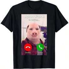 John Pork Is Calling Shirt Funny John Pork Men Women-Shirt Summer Casual Shirt Men Graphic Cotton Tee Menswear Soft Streetwear Crewneck Top - Áo phông - 7 - Xem 1