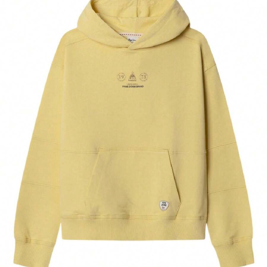 Sudadera Reuben Pepe Jeans Niño Amarilla: Confort y estilo se unen en esta sudadera diseñada por Pepe Jeans para niños. Confeccionada en tejido de alta calidad, capucha amplia y bolsillo frontal, es la prenda perfecta para el uso diario. Su diseño urbano y moderno la convierten en un básico imprescindible.	
✅ Entrega 24/48h (España Península) - Amarillo - Ver 1