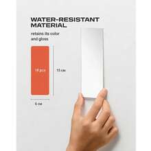 18pcs Self-Adhesive Mirror Tile/Indoor Mirror Sticker, "Brick" Style, 6 X 15cm, Decorative Wall Sticker/Indoor Wall Mirror, Rectangular - Silver 18pcs - View 10
