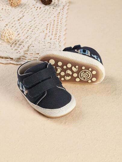 1 Pair Cute Cartoon Flat Design Infant Toddler Boys/Girls Casual Sneakers, Suitable For Spring & Autumn