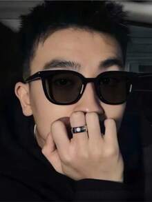 1 Pair Of Black Frame Fashion Glasses For Women With High Style, And Popular Design - Yellow - View 2