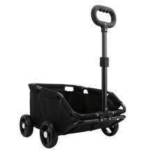 Cochecito para Perros Capacidad de Carga de 15 43 Transportador Plegable para Mascotas Cochecito para Gatos Carrito de Viaje para Mascotas de Acero Al Carbono con Ruedas - Negro - Ver 3