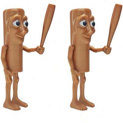 Wooden Doll, American Sutra 3D Printed Decorative Item Wooden Doll Decorative Hand Puppet With Funny Expressions Perfect For Desktop Decor, Home Decor, Birthday Gifts