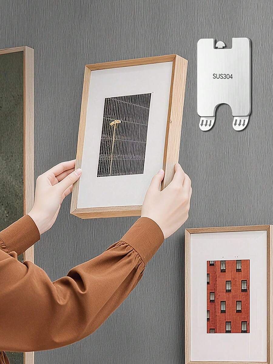 Adhesive Metal Hooks, Multi-Purpose Picture Hangers, Frameless Photo Album Hooks. Home & Living Supplies