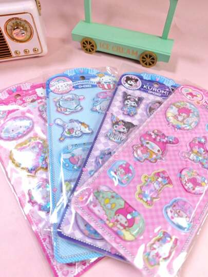 1pc Cute Anime Themed Stickers, Candy, Seal, Squeeze, Water Cup Reward Stickers, Mobile Phone Case, Notebook Decoration Stickers