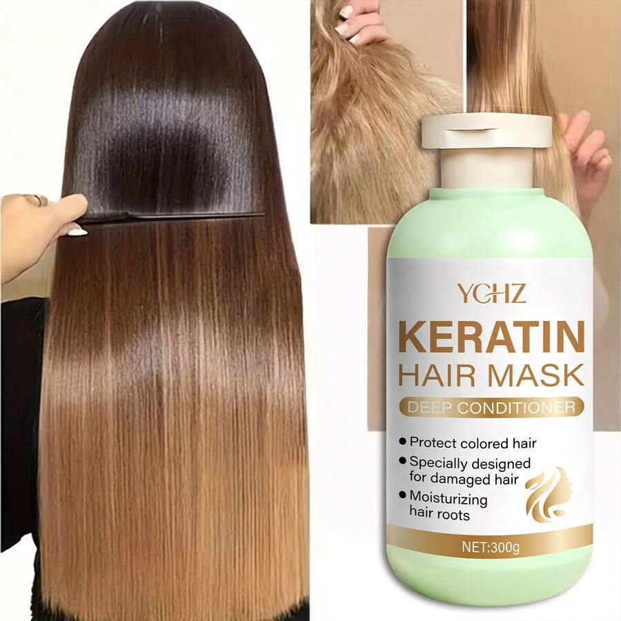 300克角蛋白发膜 | 玛卡提取物 + 胶原蛋白 + 水解角蛋白 | 摩洛哥坚果油和椰子油 | 保湿修护 | 丝滑柔顺 | 适合所有发质 - 300g - 查看 1