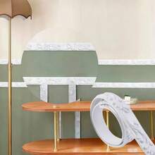 1pc Self-Adhesive Decorative Soft Line Baseboard Ceiling Trim Line Background Wall Molding Line Wall Sticker Decor - A - View 9