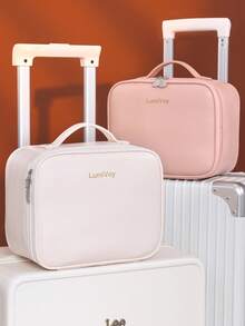 Portable Large Capacity Cosmetic Bag, Multi-Functional Makeup Organizer Bag, Small Handheld Suitcase Makeup Tool Bag - Multicolor - View 7