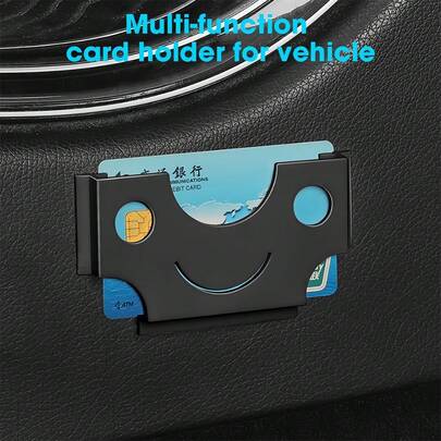 1pc Universal Car Sun Visor Card Clip - Silicone/PVC Multifunctional Clip-On And Adhesive Dashboard Storage Organizer, Portable Car Card Holder Solution For Business Cards And Receipts, Durable Car Interior Accessory, Sun Visor Card Holder Box, Easy To Use