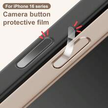 Película protectora de botón de cámara de TPU compatible con iPhone 16 Pro Max/Pro Plus, anti-arañazos y anti-sudor, corte preciso, respuesta táctil mejorada, compatible con fundas de teléfono, regalo de cumpleaños de primavera - Multicolor - Ver 1