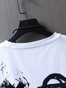 ChristmasManfinity Roughcore Men's-Shirt With Cartoon Graphic,Hot Item - 黑色 - 查看 10