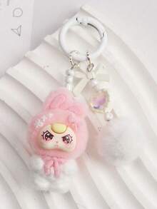 新款植绒渐变扭耳钥匙扣，时尚可爱卡通配饰包包挂饰钥匙圈 - 彩色 - 查看 11