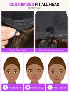 MEGALOOK 13x6蕾丝前置真人发假发，无胶水波纹，发尾带手指卷曲，巧克力棕色#4色，180%密度，预先拔毛，自然发际线，适合日常派对佩戴 - S4 - 查看 9