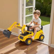 Kids Push Ride-Ons - Modell Mit Rückenlehne, Bagger - View 1