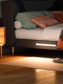 1pc LED Motion Sensor Light, Wireless Night Light, Motion Activated Light, LED Motion Sensor Light, Decorative Light, LED Light Strip, Rechargeable Magnetic Closet Light, Suitable For Wardrobe, Cabinet, Kitchen, Office Desk, Detachable, USB Powered, Sizes: 3.94in/7.87in/11.81in/19.7in - White - View 6