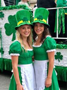 圣帕特里克节新奇迷你小酒杯串珠项链，绿色爱尔兰主题礼物，派对用品，成人圣帕特里克节配饰 - 彩色 - 查看 5