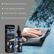 Limpiador de película de aceite para automóviles, Anti-lluvia y Anti-vaho para ventanas, Agente de revestimiento limpiador de vidrio para automóviles - Líquido - Ver 5