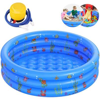 Alberca Inflable Para NiñOs, Piscina Alberca Inflable Redonda, Piscina Albercas De 3 Niveles, AcuáTicos De Verano Para NiñOs NiñAs Y Adultos Al Aire Patio Trasero