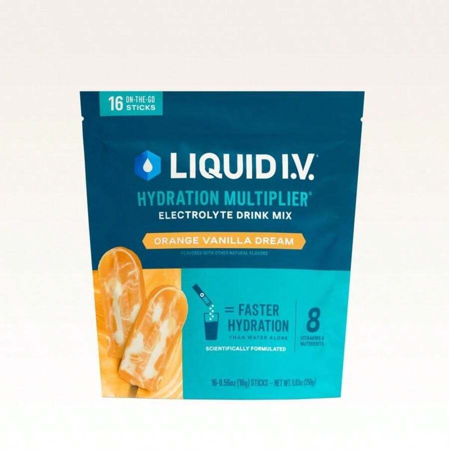 VPOAJ Hydration Multiplier - Orange Vanilla Dream - Hydration Powder Packets | Electrolyte Powder Drink Mix | Convenient Single-Serving Sticks | 8 Vitamins & Nutrients | 1 Pack (16 Servings) - 一件 - 查看 1
