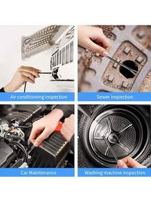 4.3英寸IPS 1080P高清数字内窥镜摄像头，工业级双镜头高清检测摄像头，配备8颗LED灯和1.5米半刚性电缆，IP67防水手持式蛇形管道排水管检测 - A - 查看 10