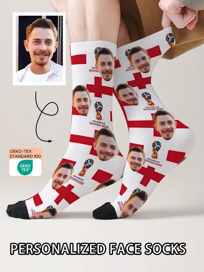 1 Pair Custom Face Socks, Custom Photo Sock, Custom Printed Socks, Personalized Funny Face Socks, Custom Picture Socks, Put Any Face On The Socks, Anniversary Gift, Valentine Gift, Birthday Gift, Wedding Gift, Mother's Day Gift