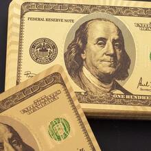 1 Hộp Bài Tây Mạ Vàng - Bộ bài PVC Chống Nước, Bài Poker Mạ Vàng Hình Tiền Đô La, Phù Hợp Cho Mọi Dịp - Đồ Dùng Tiệc Theo Chủ Đề Đa Năng, Bài Poker Nhựa PET Mạ Vàng - vàng - Xem 7