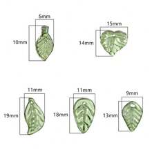 1.05盎司（30克）2.1盎司（60克）3.53盎司（100克）混合亚克力迷你小树叶手工串珠DIY手工项链耳环散珠首饰配件材料 - 彩色 - 查看 4