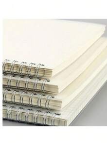 1 A4/A5 Grid Notebook, 80 Pages Thick Paper, Durable Metal Spiral Binding, Tear-Off Easy Perforated Pages, Waterproof PP Hard Cover, Minimalist Aesthetic, Essential For School/Office Desk, Suitable For Note-Taking, Sketching, Writing, Planning, Student/Teacher/Business Gift, Multifunctional Stationery - Multicolor - View 3