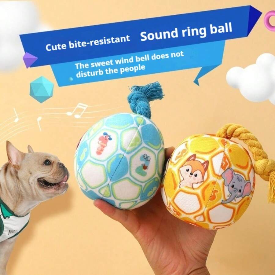 会发出吱吱声的互动式狗狗玩具球，可用于追踪气味和陪伴的咀嚼玩具 - 彩色 - 查看 1