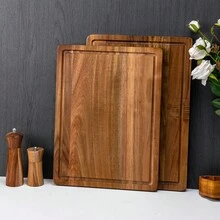 1 قطعة لوح تقطيع من خشب الورد الممتاز - لوح تقطيع مستطيل صلب ومتين من الخشب مناسب لتقطيع اللحوم والجبن والخبز | سطح طعام ذو نسيج حبيبي طبيعي | لوح تحضير أنيق للاستخدام المنزلي والاحترافي ، لوح تقطيع متعدد الأغراض | تصميم خشبي طبيعي | سطح ناعم مناسب لرأس السنة الصينية والعيد وعيد الأم - 1PC - مشاهدة 9