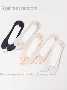 1/3/5双装夏季新款女士两趾袜，夏季低帮隐形分趾船袜，防滑，可搭配猪蹄鞋 - 彩色 - 查看 7