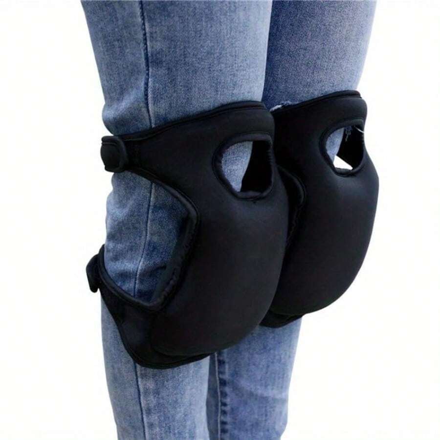 1pair Gardening Knee Pads Are Equipped With Soft EVA Foam Knee Pads, Which Are Suitable For Heavy Knee Pad Designs Such As Building, Tile Laying, Gardening And Flooring, And Are Easy To Work - 1Pair Black - View 1